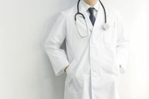 Doctor in white coat