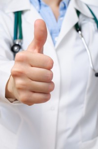 Doctor With Thumbs Up Gesture