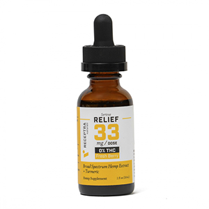 Serious Relief + Turmeric 0% THC Tincture 33mg/dose