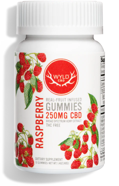 Raspberry Gummies THC FREE 250 mg CBD